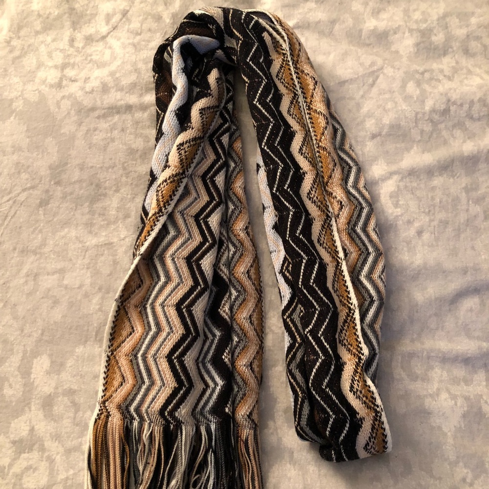 Missoni neutral multi color scarf